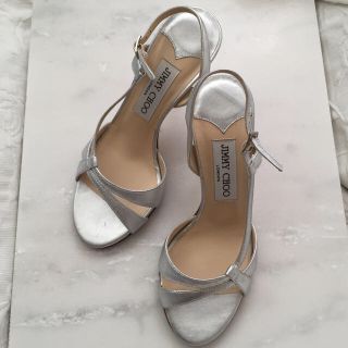 ジミーチュウ(JIMMY CHOO)のジミーチュウ サンダル シルバー  36 23センチ(サンダル)