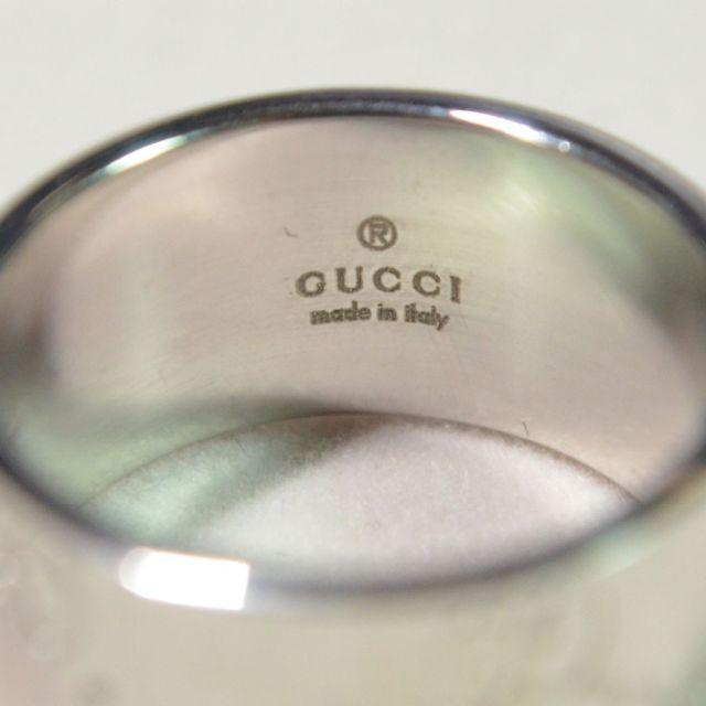 Gucci(グッチ)のグッチ　GUCCI　指輪　アイコン　ワイドリング　K18WG レディースのアクセサリー(リング(指輪))の商品写真