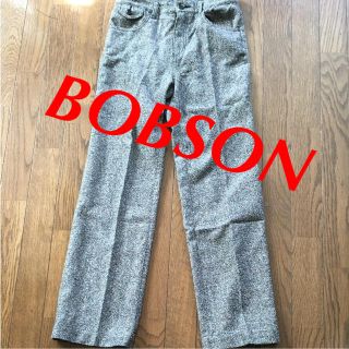 ボブソン(BOBSON)のBOBSON パンツ ストレート 黒系霜降り S(カジュアルパンツ)