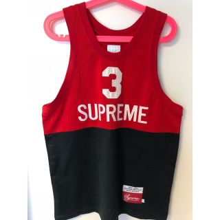 シュプリーム(Supreme)のSupreme red black split jersey シュプリーム (Tシャツ/カットソー(半袖/袖なし))