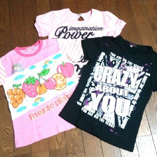 メゾピアノ(mezzo piano)の女児150㎝Tシャツ３枚(Tシャツ/カットソー)