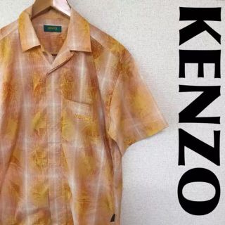 ケンゾー(KENZO)の古着屋購入 KENZO ケンゾー 開襟シャツ 奇抜 総柄 ワンポイント 0511(シャツ)