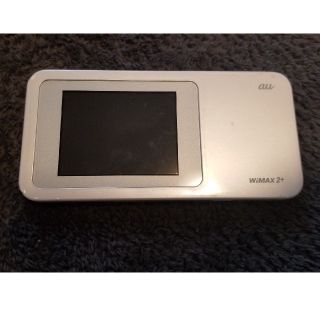 エーユー(au)の【中古品】WiFiルーター W01 ホワイト/白 本体のみ(PC周辺機器)