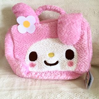 サンリオ(サンリオ)の★ サンリオ  マイメロ もこもこトランクバッグ ★（新品未使用）(キャラクターグッズ)