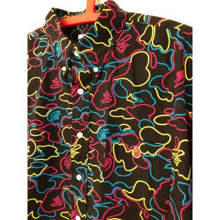 アベイシングエイプ(A BATHING APE)のBAPE ネオンカモ 総柄 シャツ shirt neon (シャツ)