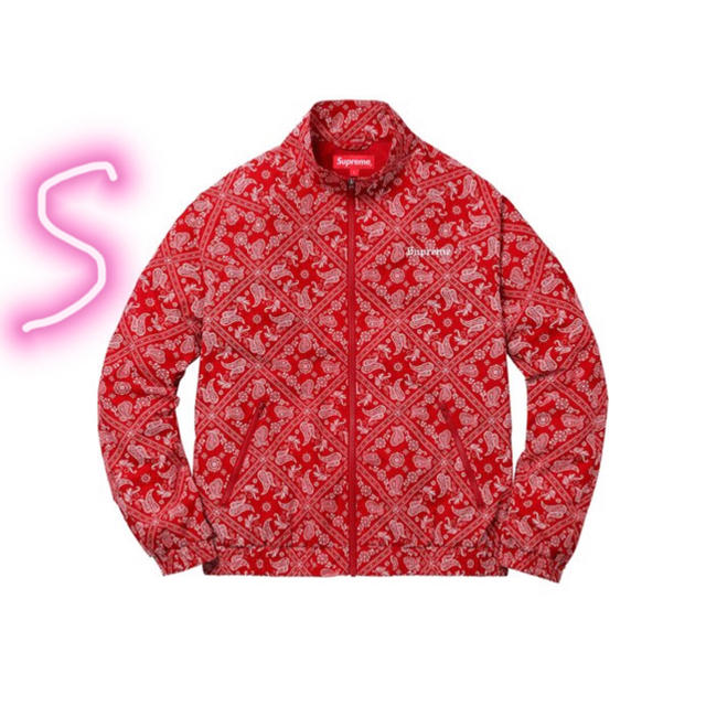 Supreme(シュプリーム)の赤S希少Supreme  Bandana Track Jacket バンダナ ト メンズのジャケット/アウター(ナイロンジャケット)の商品写真