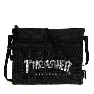 スラッシャー(THRASHER)の【THRASHER スラッシャー】サコッシュショルダー［BK/WH(メッシュ)］(ショルダーバッグ)