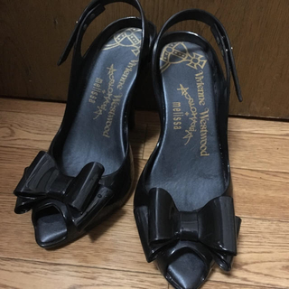 ヴィヴィアンウエストウッド(Vivienne Westwood)のメリッサコラボ ヴィヴィアンウエストウッド リボンパンプス オープントゥ(ハイヒール/パンプス)