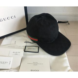 グッチ(Gucci)の【新品未使用】M58 グッチ ベースボール キャップ ブラック(キャップ)