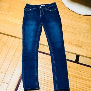 リュリュ(RyuRyu)の【美品】ストレッチ デニム スキニー ウォッシュドブルー パンツ ジーパン (スキニーパンツ)