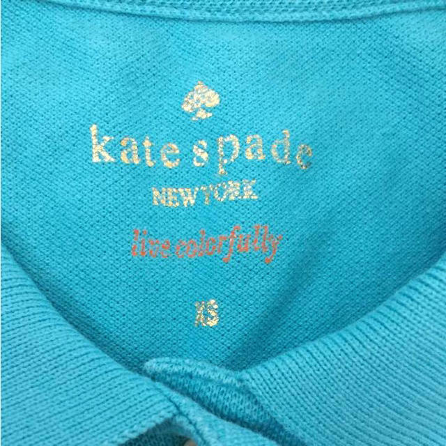 kate spade new york(ケイトスペードニューヨーク)のkate spade ケイトスペード  ポロシャツ XS 水色 レディースのトップス(ポロシャツ)の商品写真