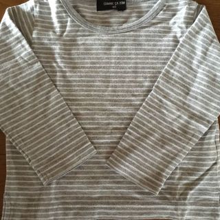 コムサイズム(COMME CA ISM)の美品♡コムサイズムsize80  長袖Tシャツ（グレー×白）(その他)