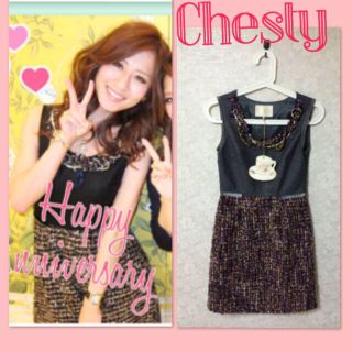 チェスティ(Chesty)のHina♥︎様専用♥︎新品ツイードワンピ(ひざ丈ワンピース)