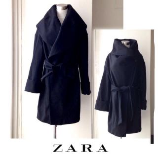 ザラ(ZARA)のZARA♡ブラックコート(ピーコート)