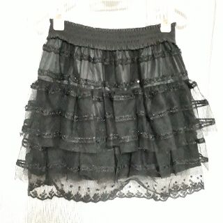 アクシーズファム(axes femme)の【美品】チュールミニスカート/アクシーズファム(ミニスカート)