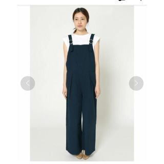 スローブイエナ(SLOBE IENA)のSLOBE IENA チノオーバーオール 2016SS ネイビー(サロペット/オーバーオール)