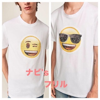 ザラ(ZARA)の新品 ZARA MAN 2way Tシャツ XL 44 メンズ 白 サングラス(Tシャツ/カットソー(半袖/袖なし))