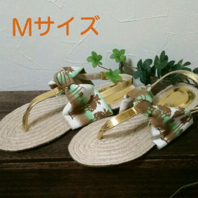 夏柄🌴　ペタンコサンダル レディースの靴/シューズ(サンダル)の商品写真