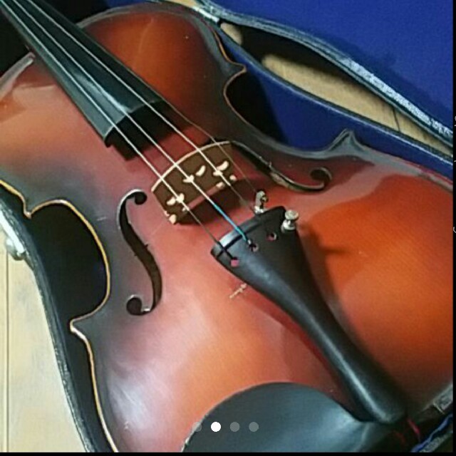 鈴木　バイオリン　日本製　証明ラベル有　No.18 未使用弓、松脂他セット 楽器の弦楽器(ヴァイオリン)の商品写真