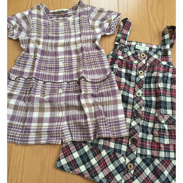 3can4on(サンカンシオン)の3can4on☆ワンピース2枚 キッズ/ベビー/マタニティのキッズ服女の子用(90cm~)(ワンピース)の商品写真