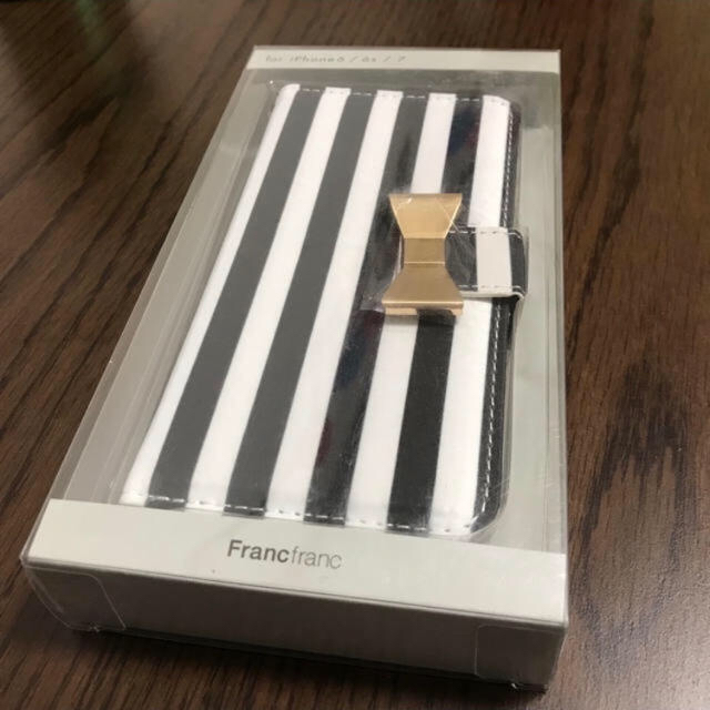 Francfranc(フランフラン)のフランフラン  ストライプ スマホケース 新品未使用 スマホ/家電/カメラのスマホアクセサリー(iPhoneケース)の商品写真