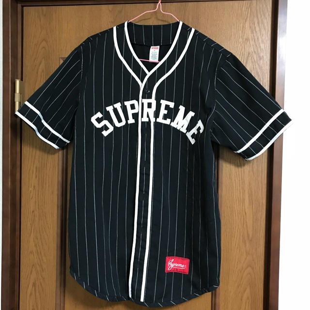 Supreme(シュプリーム)のSupreme pinstripe baseball jersey arc  メンズのトップス(Tシャツ/カットソー(半袖/袖なし))の商品写真