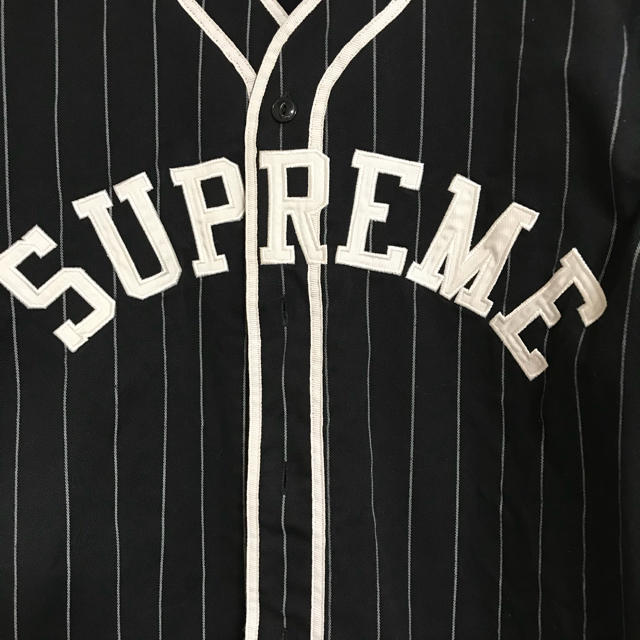 Supreme(シュプリーム)のSupreme pinstripe baseball jersey arc  メンズのトップス(Tシャツ/カットソー(半袖/袖なし))の商品写真