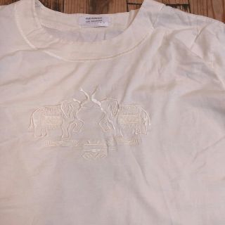 サンタモニカ(Santa Monica)のused 欧古着 ゾウ刺繍tシャツ(Tシャツ(半袖/袖なし))