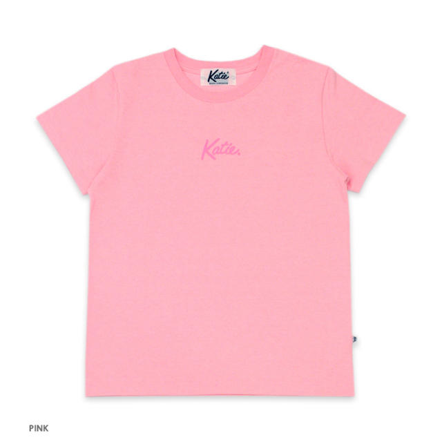 Katie(ケイティー)のLOGO tee PINK SIZE S レディースのトップス(Tシャツ(半袖/袖なし))の商品写真