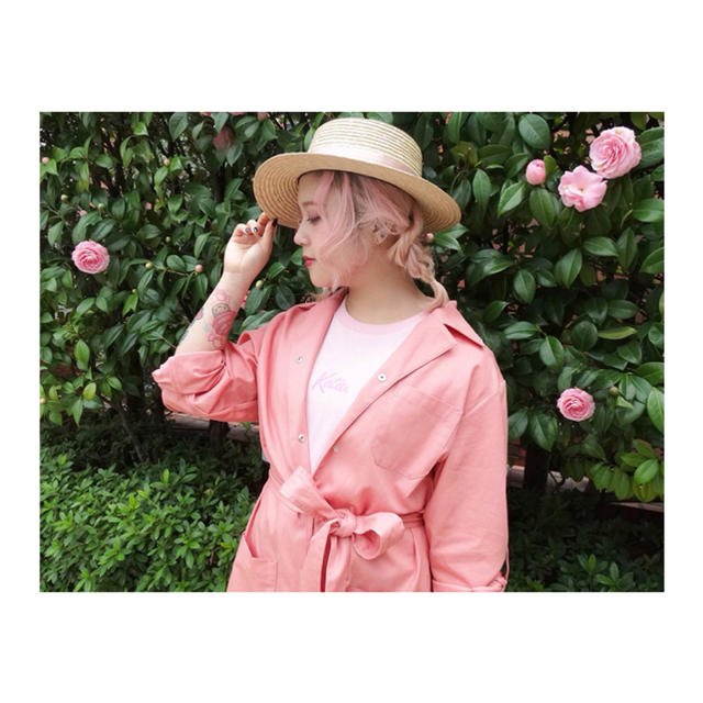 Katie(ケイティー)のLOGO tee PINK SIZE S レディースのトップス(Tシャツ(半袖/袖なし))の商品写真