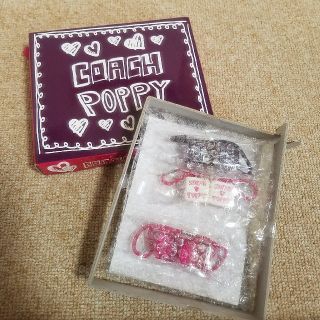 コーチ(COACH)の【新品＊未使用】COACH Poppy×PINKY ヘアキューブアクセ３個セット(ヘアゴム/シュシュ)