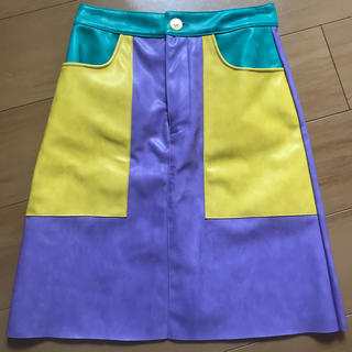 フィグアンドヴァイパー(FIG&VIPER)のfig&viperカラーブロックスカート(ひざ丈スカート)