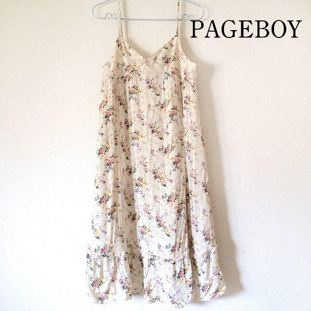 PAGEBOY(ページボーイ)のまくび様専用♡ボタニカル柄♡膝丈ワンピ レディースのワンピース(ひざ丈ワンピース)の商品写真