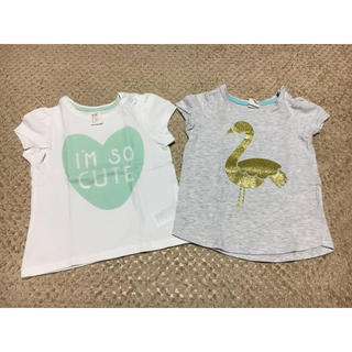 エイチアンドエム(H&M)のH&M エイチアンドエム 子供服 女の子 Tシャツ×２枚(Ｔシャツ)