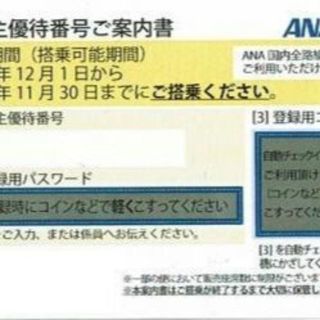 エーエヌエー(ゼンニッポンクウユ)(ANA(全日本空輸))のANA株主優待３枚(その他)