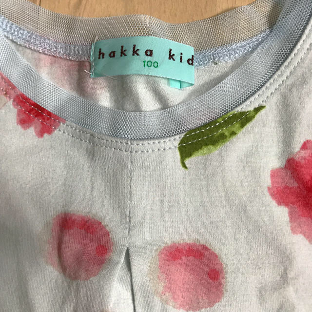 hakka kids(ハッカキッズ)の飴ふーくる様専用 新品 ハッカキッズ 100㎝ ピーチ柄 ワンピース キッズ/ベビー/マタニティのキッズ服女の子用(90cm~)(ワンピース)の商品写真