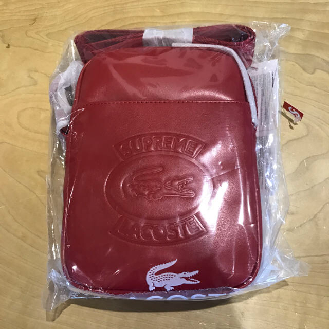 早いもの勝ちです！ Supreme LACOSTE Shoulder Bag 赤バッグ