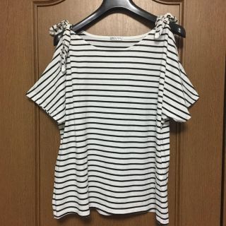 ハニーズ(HONEYS)の(期間限定値下げ！)ボーダーオープンショルダーTシャツ＊ビッグシルエットTシャツ(Tシャツ(半袖/袖なし))