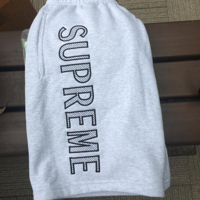 supreme  Leg Embroidery Sweatshort 黒 S