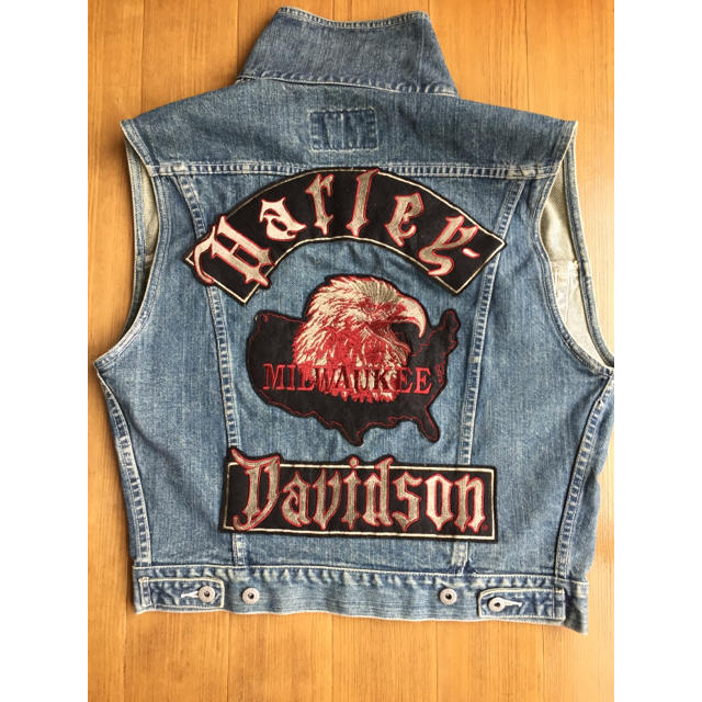 Harley Davidson(ハーレーダビッドソン)のHarley-Davidson デニムベスト メンズのジャケット/アウター(ライダースジャケット)の商品写真