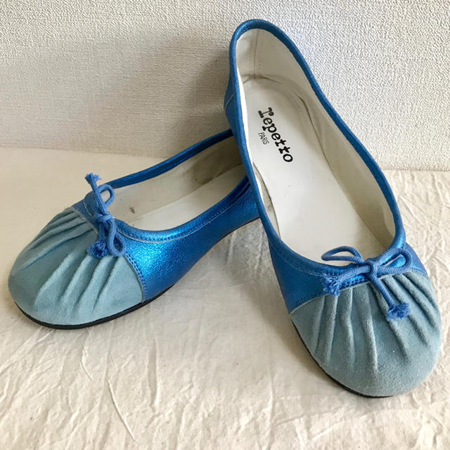 repetto(レペット)のレペットreppet 38 ブルーメタリック レディースの靴/シューズ(バレエシューズ)の商品写真