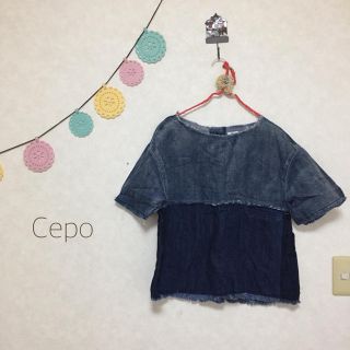 セポ(CEPO)のCepo 切り替えデニムトップス(カットソー(半袖/袖なし))