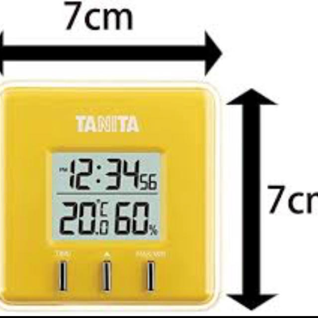 TANITA(タニタ)のタニタ デジタル温湿度計 TT-550 イエロー インテリア/住まい/日用品のインテリア/住まい/日用品 その他(その他)の商品写真