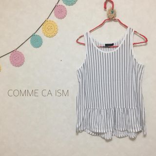 コムサイズム(COMME CA ISM)のコムサイズム ストライプトップス(カットソー(半袖/袖なし))