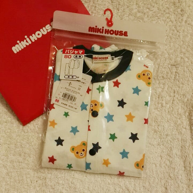 mikihouse(ミキハウス)の新品　ミキハウス　プッチーくん　パジャマ　80 キッズ/ベビー/マタニティのベビー服(~85cm)(パジャマ)の商品写真