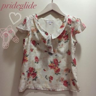 プライドグライド(prideglide)のかおり様♡prideglide♡花柄ブラウス(シャツ/ブラウス(半袖/袖なし))