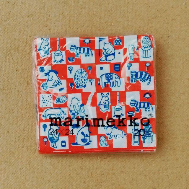 marimekko(マリメッコ)の【廃盤】動物柄・マリメッコのペーパーナプキン・24cm×24cm  インテリア/住まい/日用品のキッチン/食器(テーブル用品)の商品写真