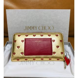 ジミーチュウ(JIMMY CHOO)の【激レア/超お買い得】ジミーチュウ  MILLY ハート ゴールド 長財布(財布)