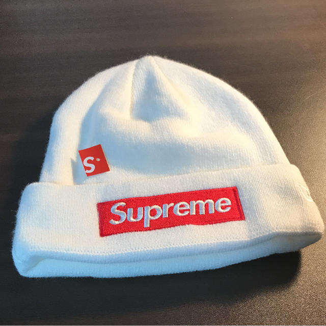 帽子SUPREME ビーニー 白 確実正規品 ボックスロゴ ホワイト ニット帽