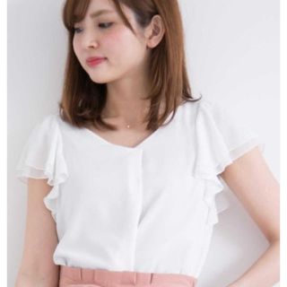 プロポーションボディドレッシング(PROPORTION BODY DRESSING)のプロポーション ボディドレッシング ❤️新品 ラッフルスリーブ シフォンブラウス(シャツ/ブラウス(半袖/袖なし))